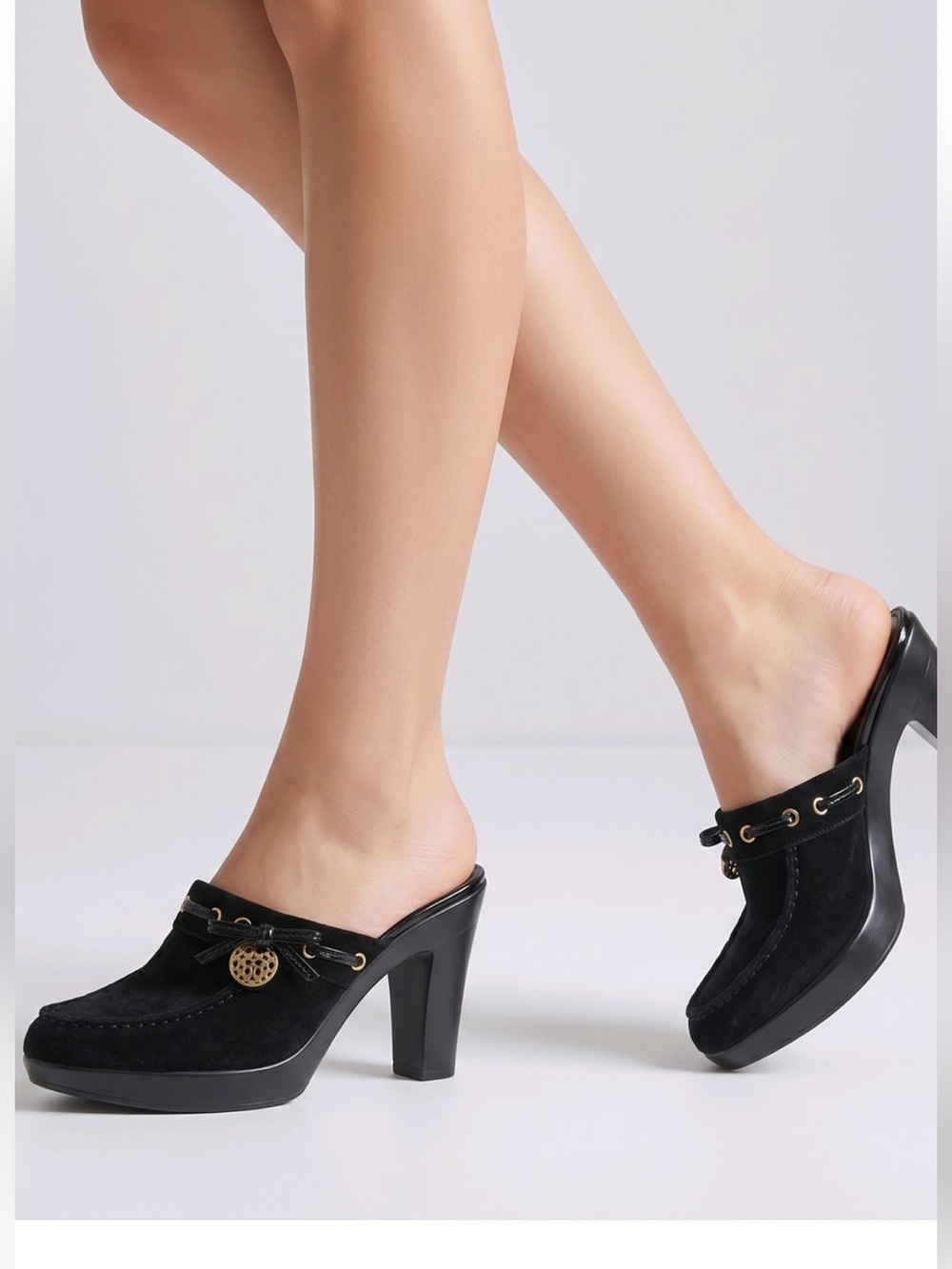 Coach Womens Jodey Signature Closed Toe Slip-On Platform Mule Heels Size US 8B